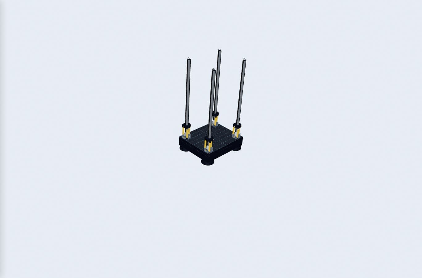 M-JUB 10×12 (Mini), exact renderer preview; 12 by 10 metre envelope