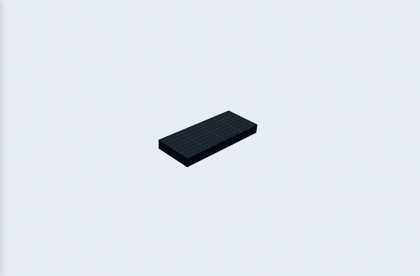 M-Barge 24×10, exact renderer preview; 24 by 10 metre envelope