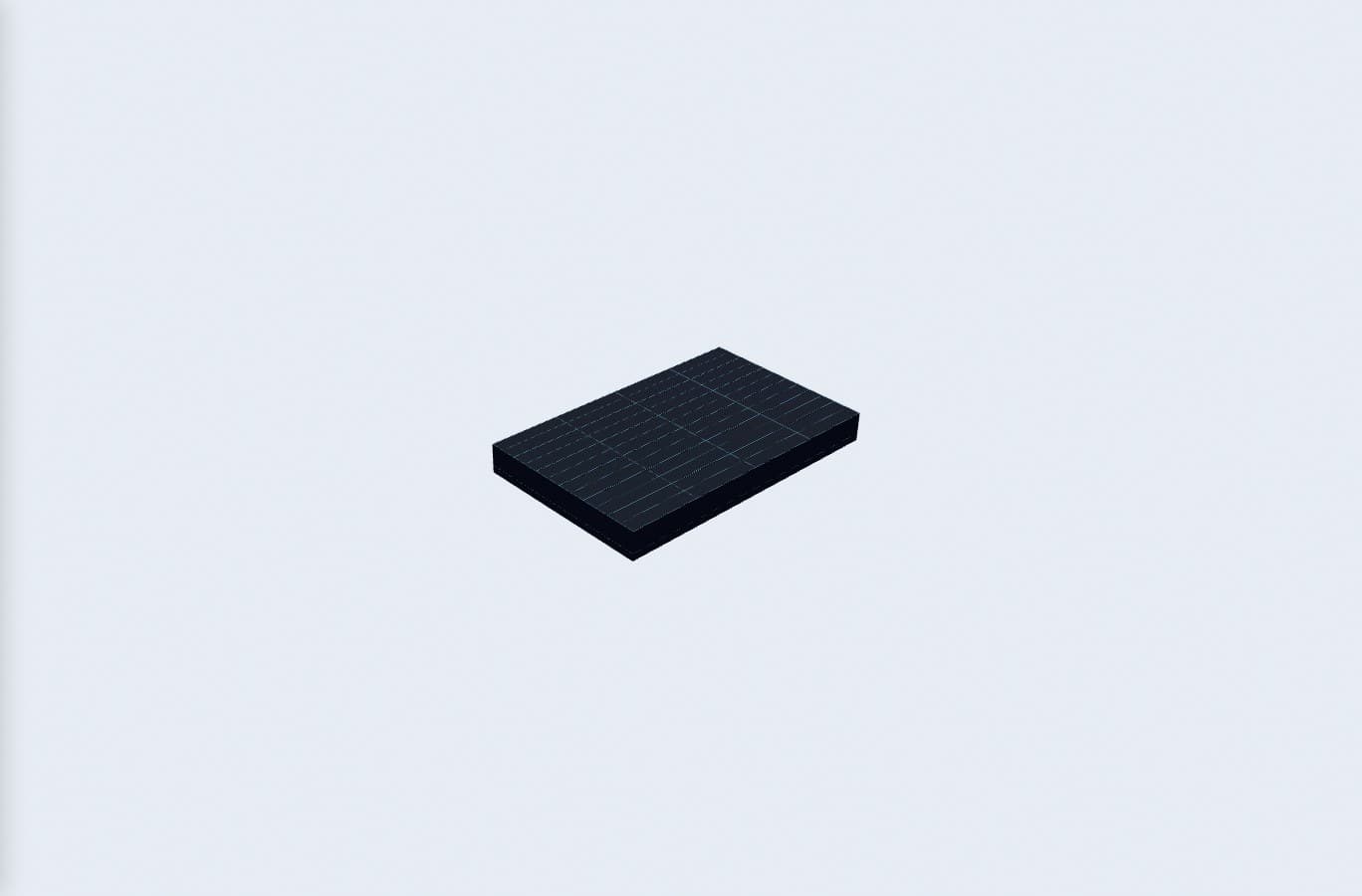 M-Barge 24×15, exact renderer preview; 24 by 15 metre envelope