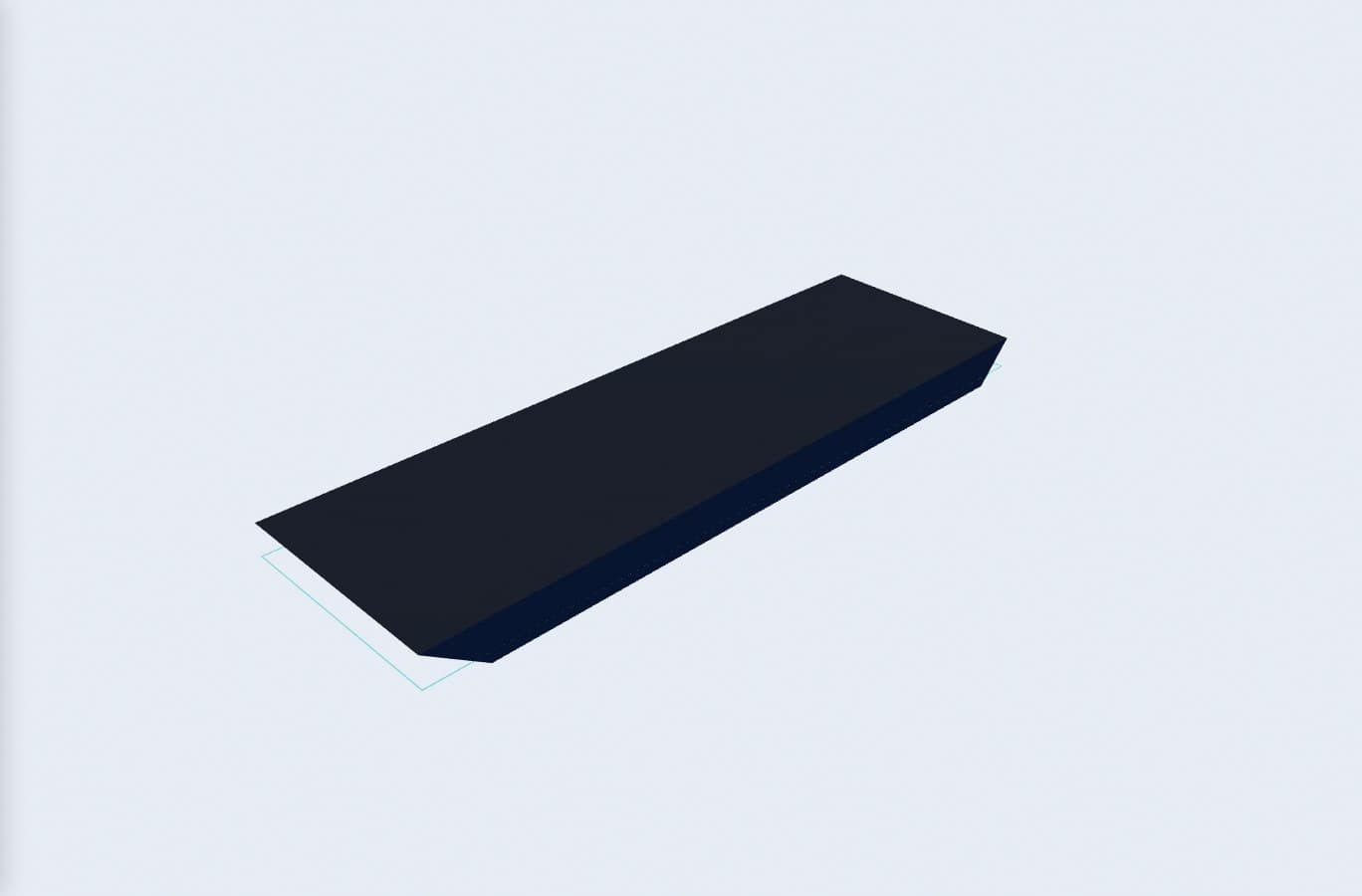 OP-Barge 60×18 (Offshore), exact renderer preview; 60 by 18 metre envelope